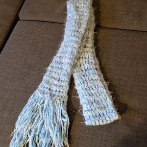 Women's Blue Fluffy Scarf